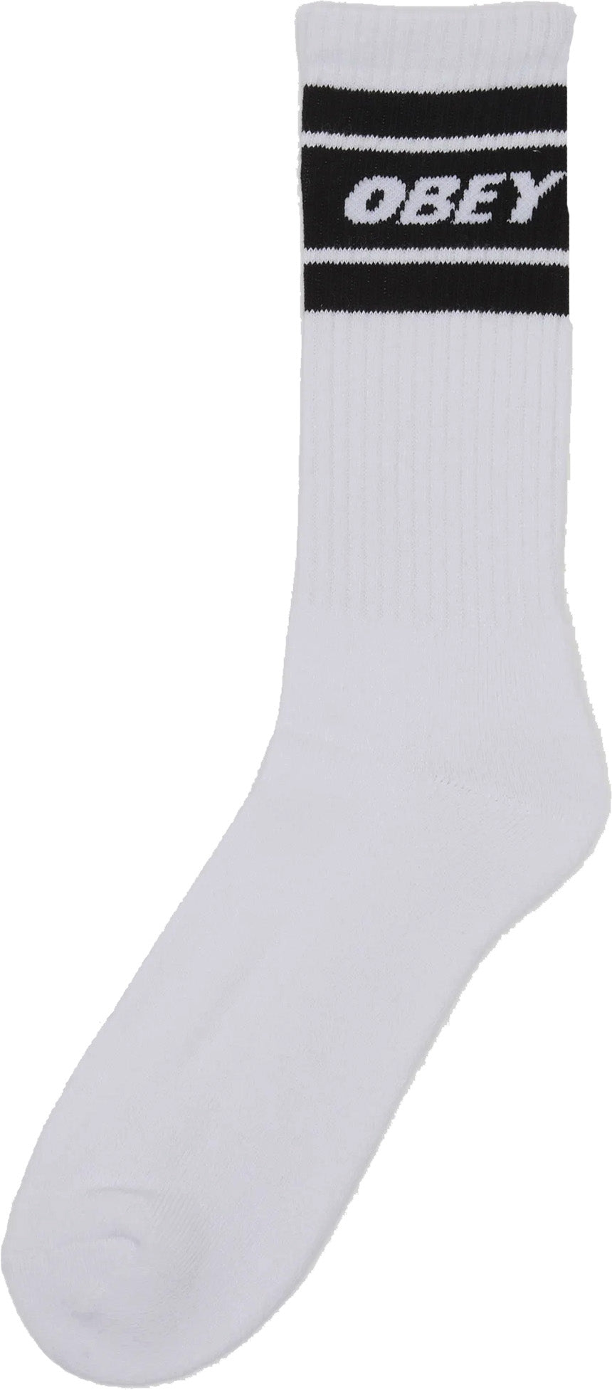  Obey Calze Cooper Ii Socks White Black Bianco Uomo - 1