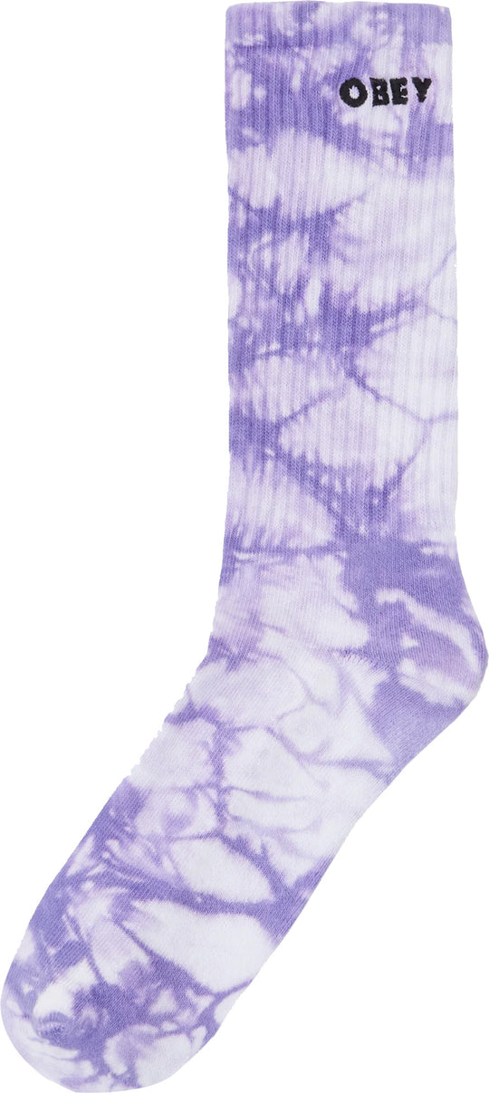 Obey Calze Tie Dye Socks Lavander Silk Multi Uomo Viola