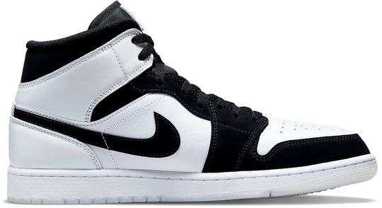  Jordan 1 Mid Shoes Diamond Shorts Uomo Bianco