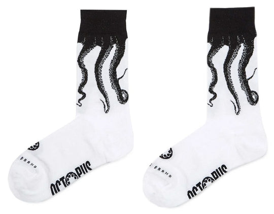  Octopus Calze Original Socks White Black Uomo Bianco