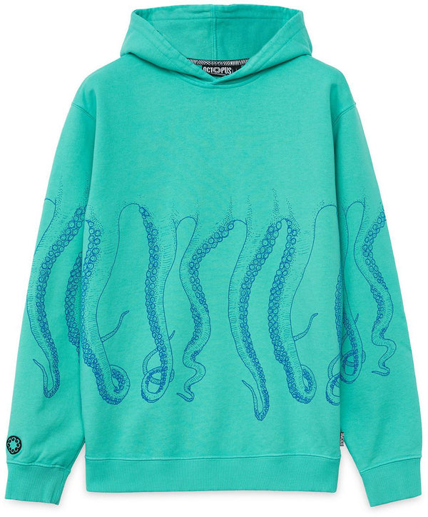 Octopus felpa Dyed Hoodie acquamarin