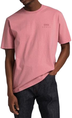 Edwin T-shirt Logo Chest Tee Dusty Rose Uomo Rosa