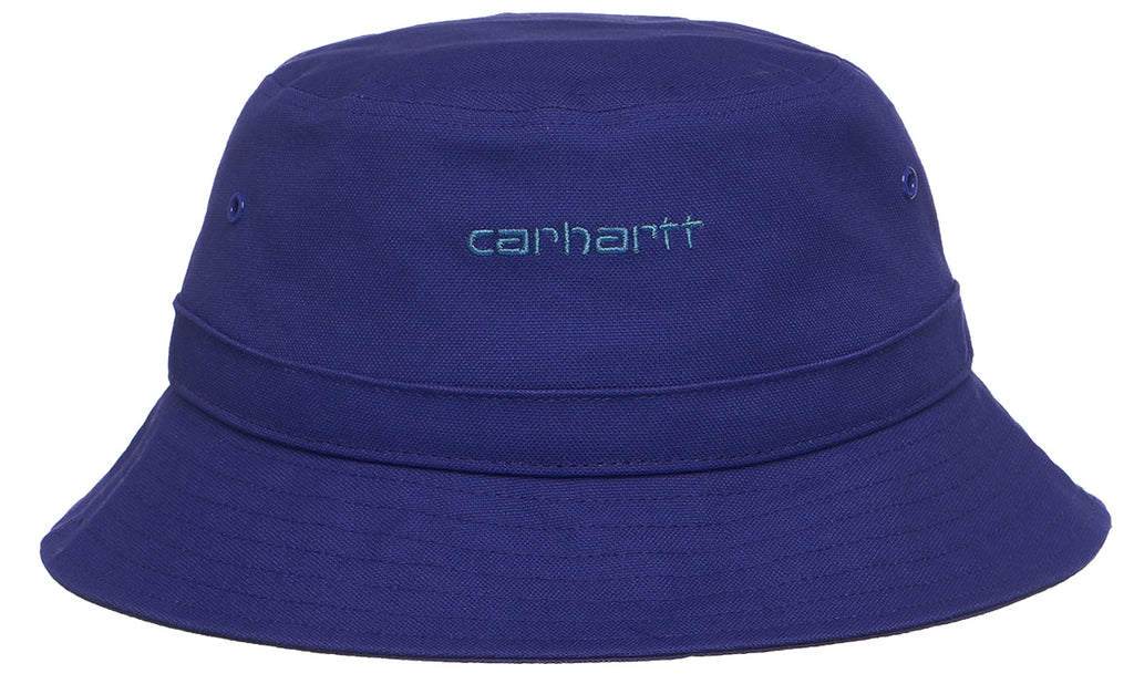  Carhartt Wip Cappello Script Bucket Hat Razzmic Icy Water Viola Uomo - 1