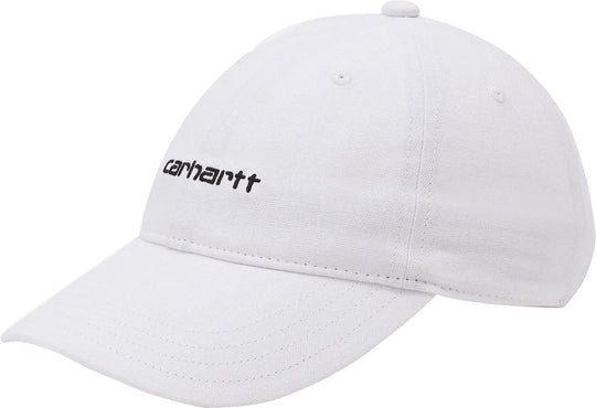  Carhartt Wip Cappello Canvas Script Cap White Black Uomo Bianco