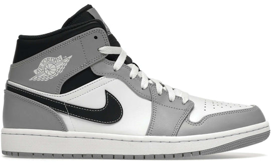  Jordan 1 Mid Shoes Light Smoke Grey Anthracite Uomo Grigio