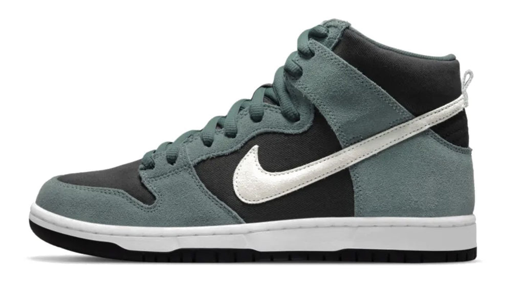  Nike Sb Dunk High Shoes Pro Mineral Slate Suede Verde Uomo - 3