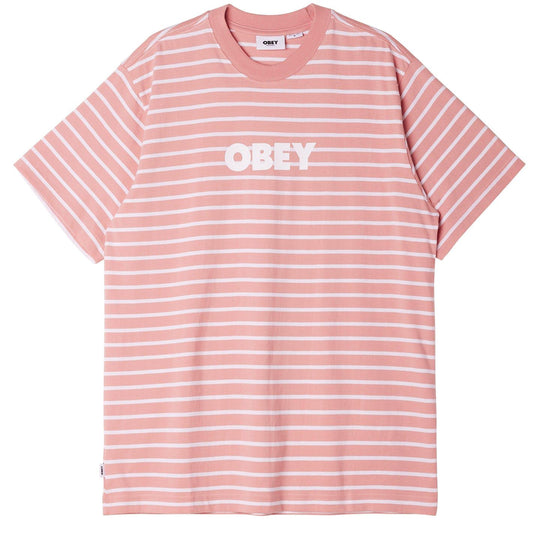 Obey T-shirt Bold Times Tee Ss Pink Amethyst Uomo Rosa
