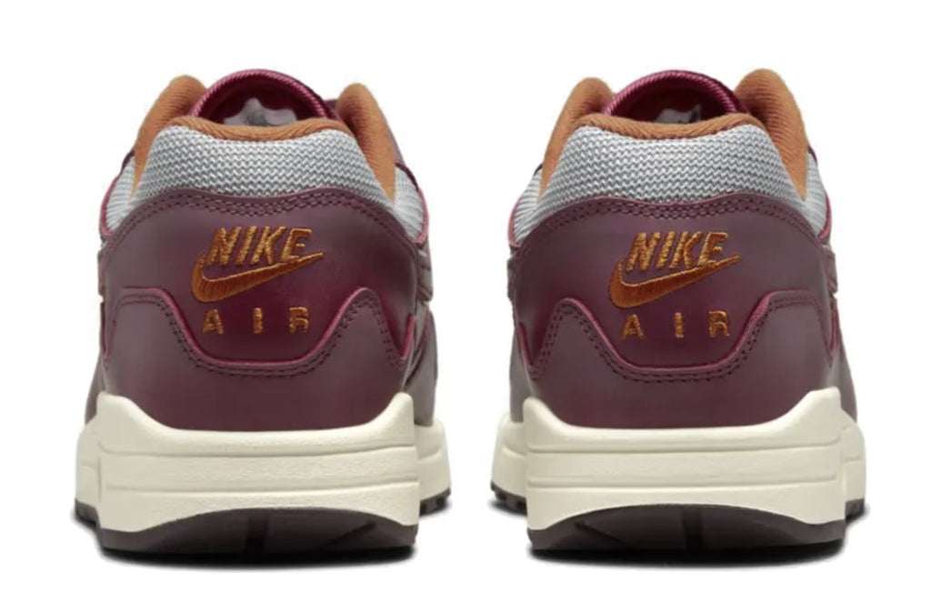  Nike Air Max 1 Patta Shoes Waves Rush Maroon Without Bracelet Bordeaux Uomo - 5