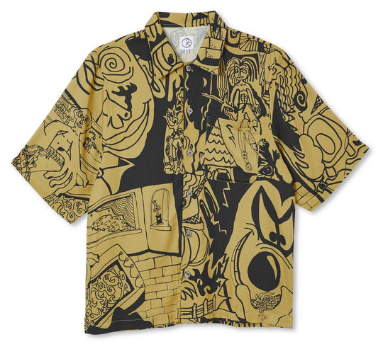  Polar Skate Co. Camicia Emile Art Shirt Yellow Black Uomo Giallo