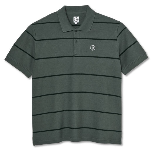  Polar Skate Co. T-shirt Stripe Polo Blueish Grey Uomo Verde