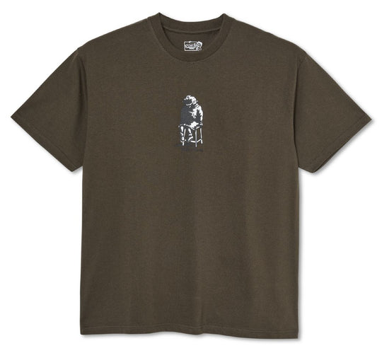  Polar Skate Co. T-shirt Shadow Tee Brown Uomo Marrone