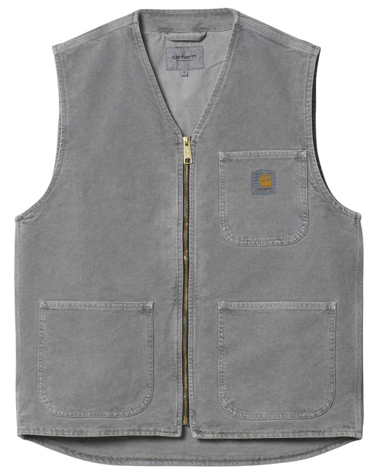  Carhartt Wip Gilet Arbor Vest Black Faded Uomo Grigio