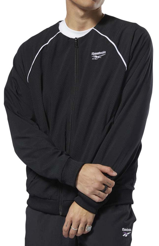  Reebok Track Jacket Classic Vector Dt8261 Black Uomo Nero