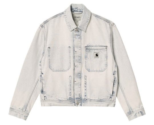  Carhartt Wip Giacca W Nora Jacket Black Sun Washed Donna Grigio