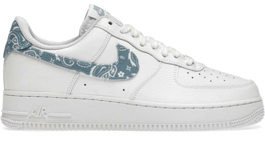  Nike Air Force 1 Low '07 Essential White Worn Blue Paisley W Donna Bianco