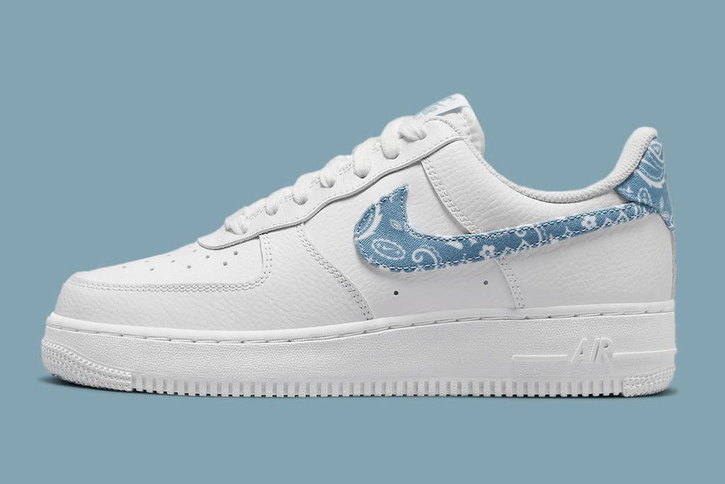  Nike Air Force 1 Low '07 Essential White Worn Blue Paisley W Bianco Donna - 2