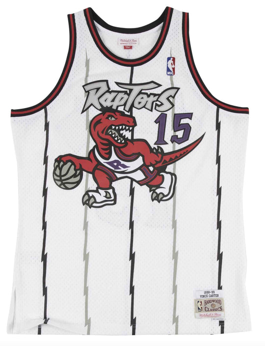  Mitchell & Ness Canotta Nba Swingman Jersey Toronto Raptors 98 Vince Carter White Mitchell E Ness Uomo Bianco