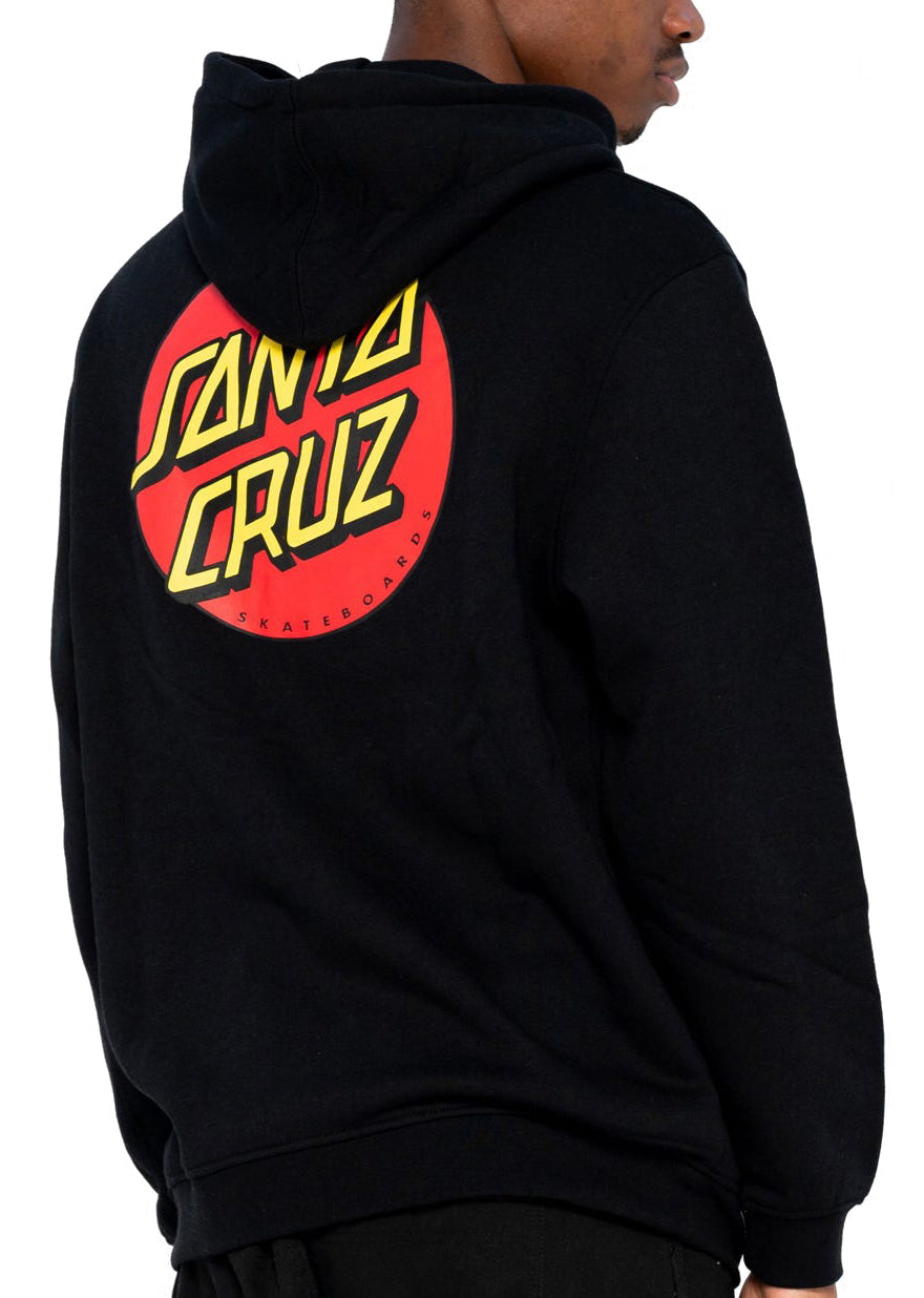  Santa Cruz Felpa Classic Dot Zip Hood Black Nero Uomo - 2