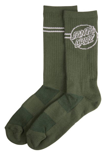  Santa Cruz Calze Opus Dot Stripes Vintage Ivy Uomo Verde