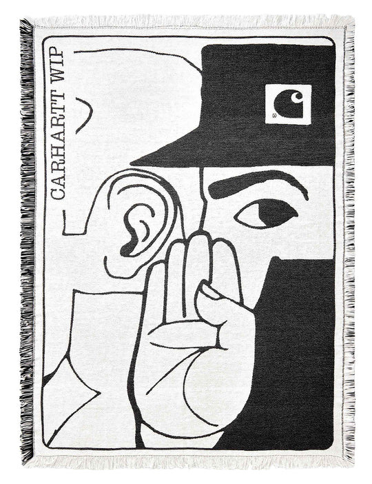  Carhartt Wip Telo Arredo Whisper Woven Blanket Wax Black Uomo Nero