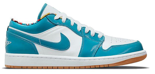  Jordan 1 Low Se Barcelona Shoes Cyber Teal Uomo Blue