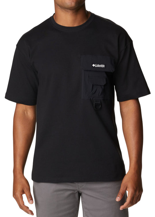  Columbia T-shirt Field Creek Doubleknit Black Uomo Nero