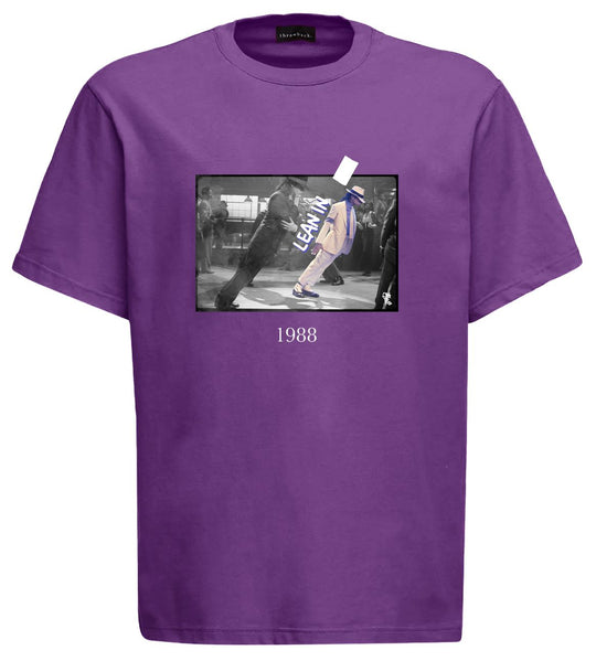  Throwback T-shirt Michael Jackson Smooth Tee Purple Uomo Viola