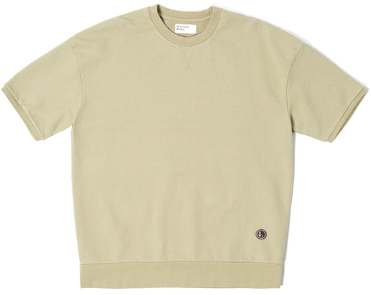  Universal Works T-shirt Short Sleeve Crew Os Dry Handle Loopback Sand Uomo Beige