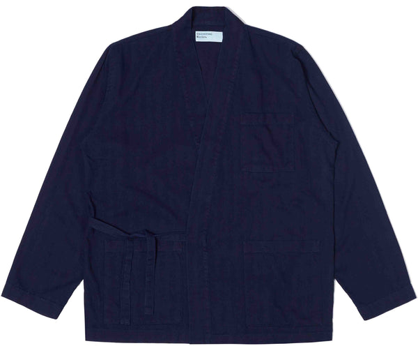 Universal Works giacca Kyoto Work Jacket Herringbone Denim Indigo