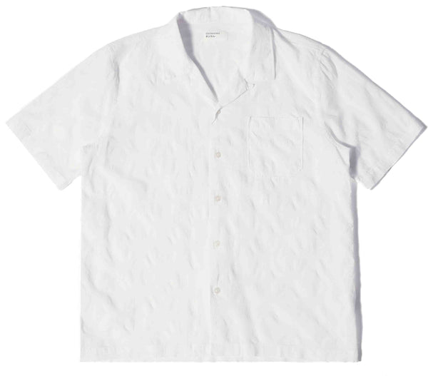 Universal Works camicia Star Weave Road Shirt White