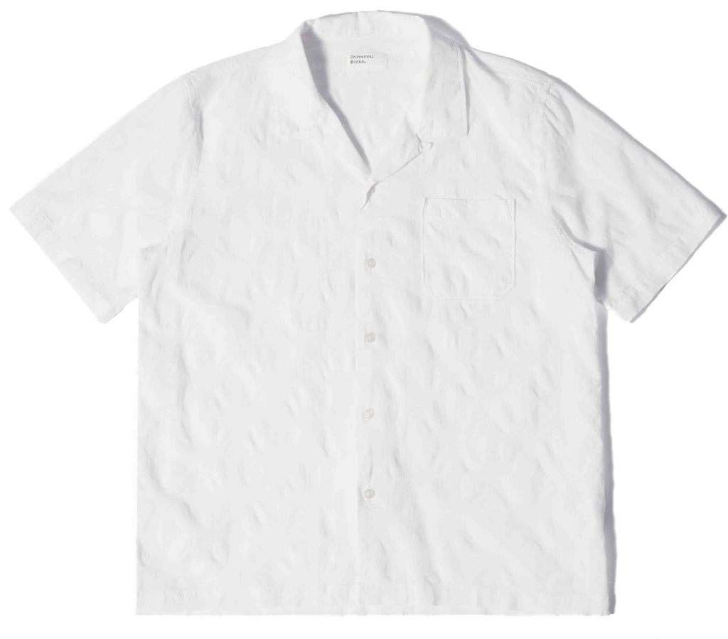  Universal Works Camicia Star Weave Road Shirt White Bianco Uomo - 1