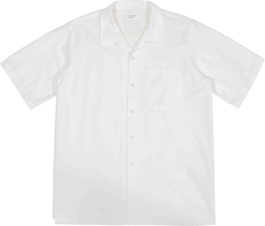  Universal Works Camicia Camp Shirt Oxford Ecru Bianco Uomo - 1