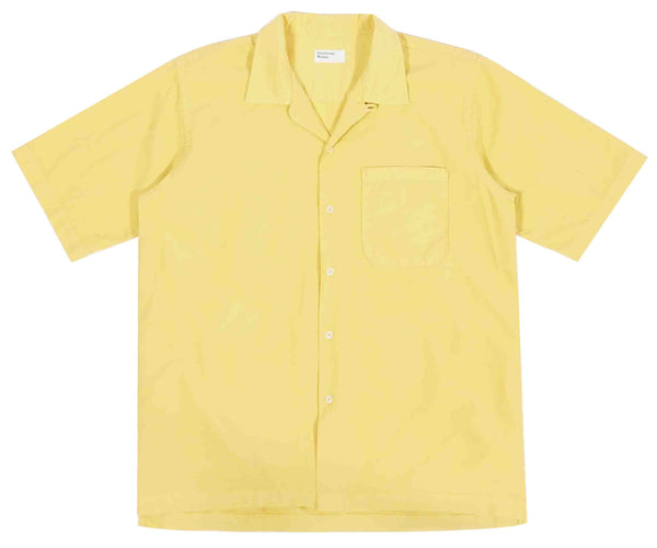 Universal Works camicia Camp Shirt Oxford Yellow