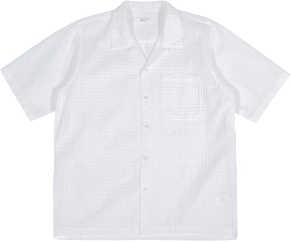 Universal Works camicia Delos Cotton Camp Shirt White