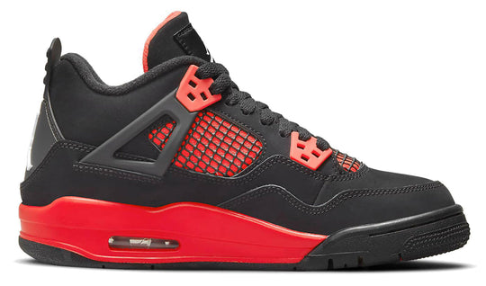  Jordan 4 Retro Red Thunder Gs Uomo Nero
