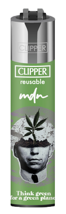  Mdn Accendino Clipper Think Green Special_unisex Verde