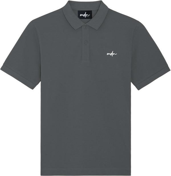 MDN t-shirt Polo Embroided Logo anthracite