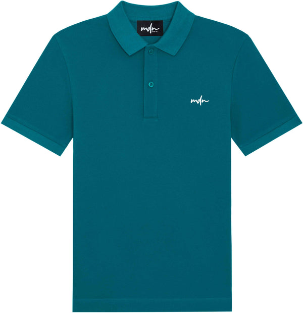 MDN t-shirt Polo Embroided Logo ocean