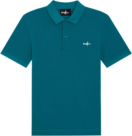  Mdn T-shirt Polo Embroided Logo Ocean Uomo Blue