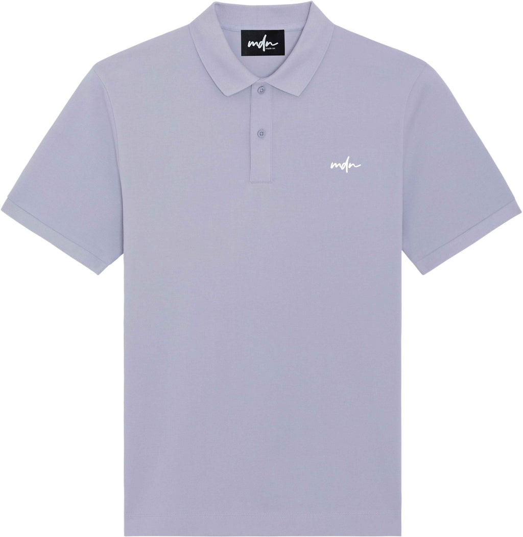  Mdn T-shirt Polo Embroided Logo Lavender Lilla Uomo - 1