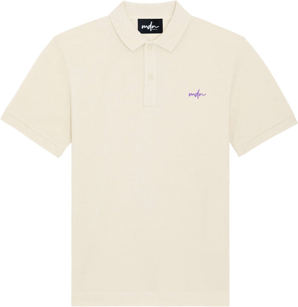 MDN t-shirt Polo Embroided Logo natural