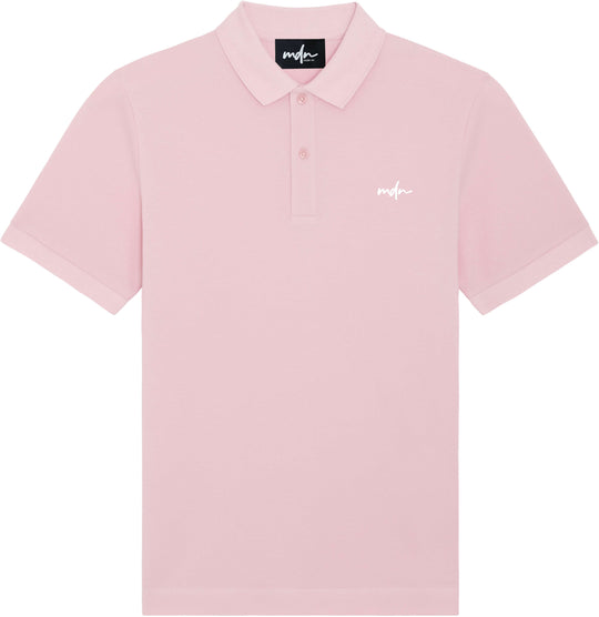  Mdn T-shirt Polo Embroided Logo Pink Uomo Rosa