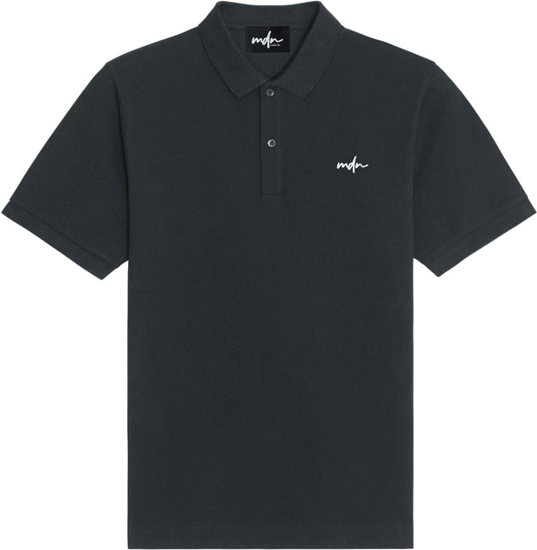 MDN t-shirt Polo Embroided Logo black