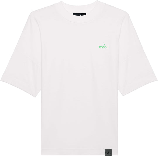  Mdn T-shirt Embroided Logo Over Tee White Mint Uomo Bianco