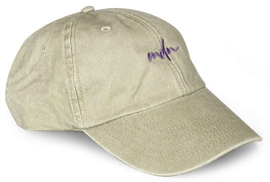  Mdn Cappello Embroided Logo 6 Panel Cap Natural Lilac Uomo Beige