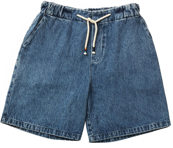 The Silted Company Coffin Short Pant Denim Blu