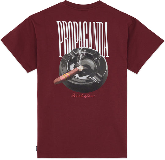  Propaganda T-shirt Cigar Tee Burgundy Uomo Bordeaux