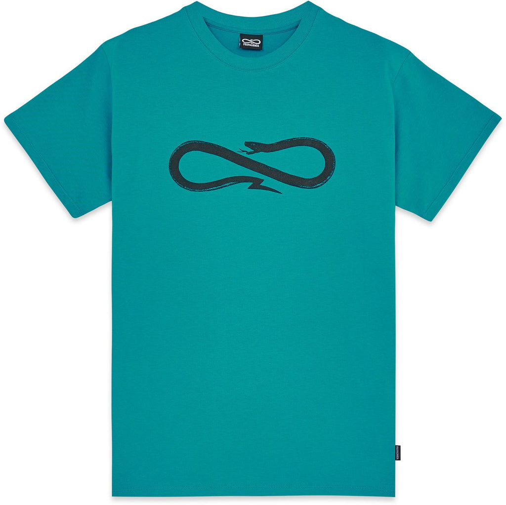  Propaganda T-shirt Logo Tee Turquoise Celeste Uomo - 1