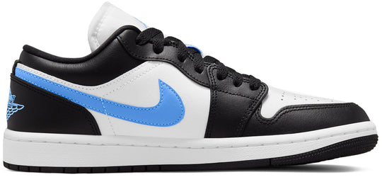  Jordan 1 Low Black University Blue White W Donna Nero