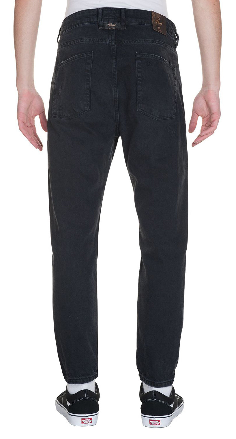  P.grax Pant Denim Jeans Yellowstone Cropped Black Nero Uomo - 2